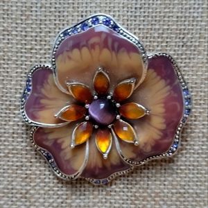 VINTAGE LIZ CLAIBORNE | Enameled Pansy Pin